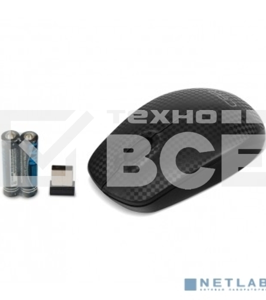 Мышь беспроводная CBR CM 499 Carbon черный, 1200 dpi, радиоканал, USB, кнопки - 3