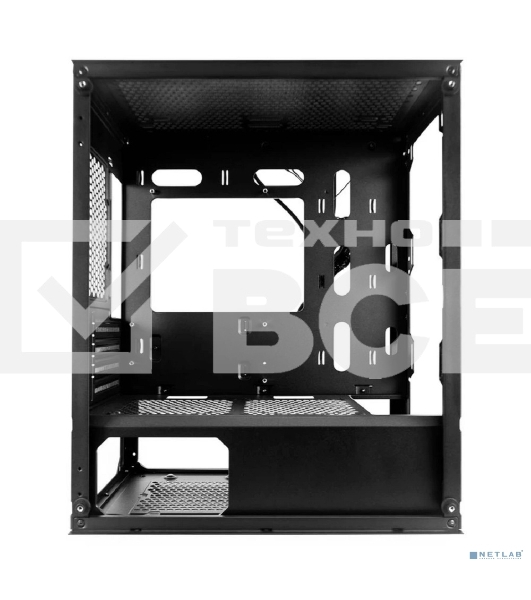 Компьютерный корпус 1STPLAYER TRILOBITE T3-G Black / mATX, TG / 4x 120mm LED fans inc. / T3-G-BK-4F1