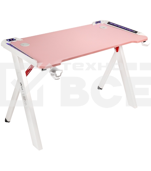Стол игровой компьютерный HIPER HG-Z1-1160 UNICORN/высота 70 см/ширина 120 см/глубина 60 см/розовая МДФ столешница с карбоновым покрытием и белые ножки (HG-Z1-1160)