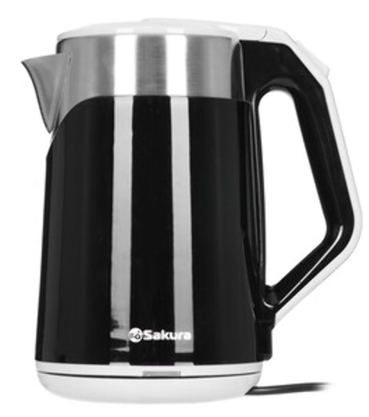 Чайник электрический SAKURA SA-2172BK 1.8 л, двухслойн черный