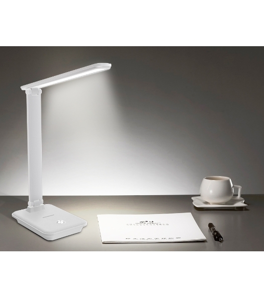 Светодиодная настольная лампа с диммером Ambrella light DE502 WH белый LED 3000-6400K 9W