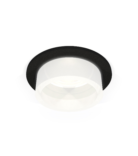 Комплект встраиваемого светильника Ambrella light XC6513066 SBK/FR черный песок/белый матовый MR16 GU5.3 (C6513, N6248)