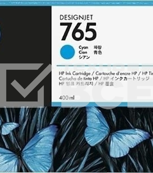 Картридж струйный HP 765 (F9J52A) голубой для HP Designjet T7200 (400мл)