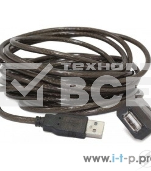 Кабель удлинитель USB 2.0 активный Gembird/Cablexpert UAE-01-5M, AM/AF, 5м