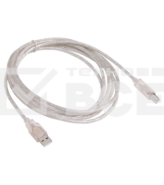 Кабель USB2.0 Buro USB2.0-AM/BM-3-TRANS USB A (m)/USB B (m) 3м