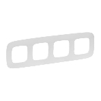 Рамка 'Белая'. 4-постовая универсальная Valena ALLURE, фото 1