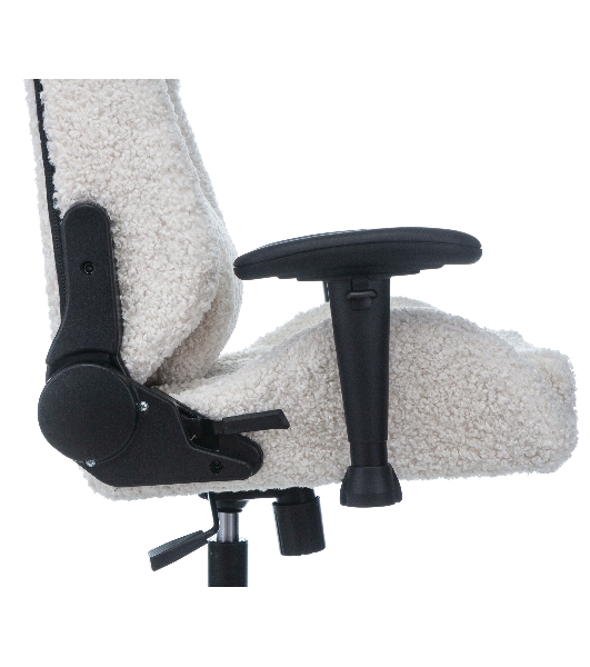 Кресло игровое Knight T1 молочный экомех с подголов. крестовина металл