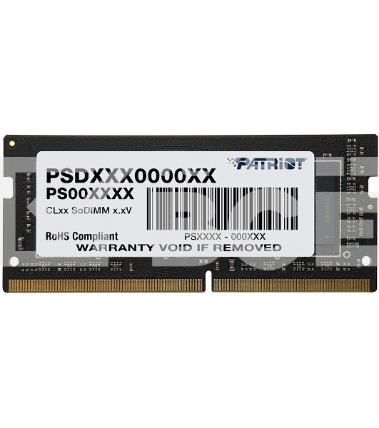 Оперативная память Patriot Signature, DDR4, 16GB (1x16 GB), 3200 MHz, CL22, SO-DIMM