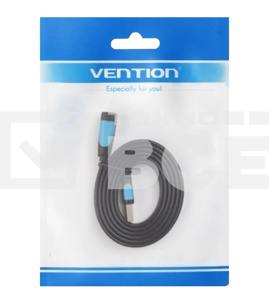 Кабель-удлинитель Vention USB 3.0 AM/AF - 2 м плоский VAS-A13-B200
