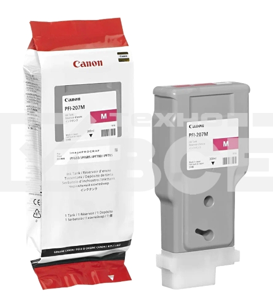 Картридж струйный Canon PFI-207 M пурпурный для для iPF680/685/780/785 300ml (8791B001)