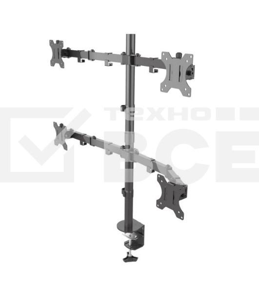 Кронштейн ONKRON D421E для четырех мониторов 13'-32' настольный, черный