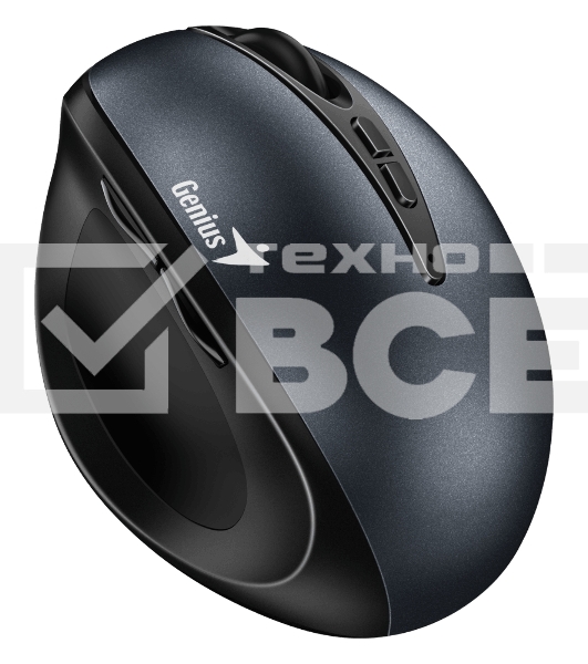 Мышь беспроводная Genius Ergo 8300S серый, 1600 dpi, радиоканал, USB, кнопки - 7