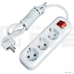 Удлинитель EKF UBA16-310-3-05i 'Эксперт' 3 гнезда 5 метров 16А/3,5 кВт с выключателем и заземлением ПВС 3х1 EKF PROxima, фото 1