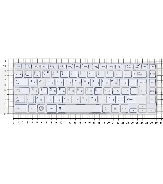 Клавиатура для ноутбука Toshiba Satellite L800 L830 белый