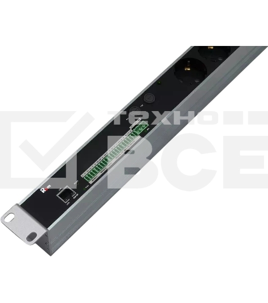 Блок силовых розеток Rem, IEC 60320 С13 х 12, IEC 60320 С19 х 8, вход колодка, 1863х45х60 мм (ВхШхГ), 32А, автомат, алюминий, с мониторингом