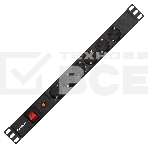 Блок розеток горизонтальный ExeGate ServerPro PDU-19H605 Al-6S-C14-SW-O, 19
