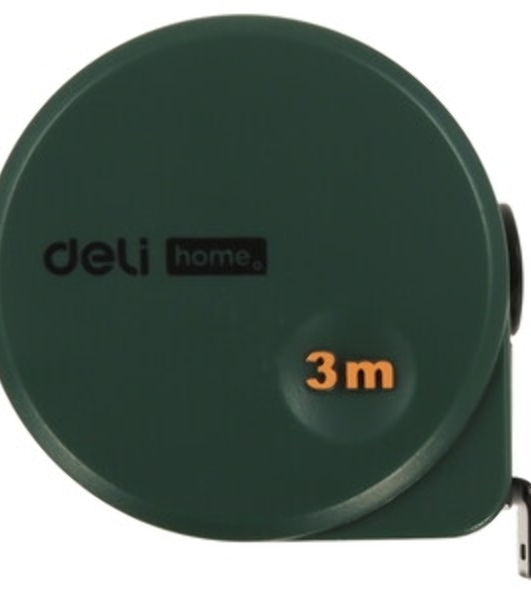 Измерительный и разметочный инструмент Deli Рулетка Home Series Green HT8316L 3м х 16мм, эксклюзивный дизайн, корпус - высококачественный софттач пластик