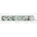 Сетевой фильтр PC Pet AP01006-5-GR 5м (5 розеток) серый, фото2