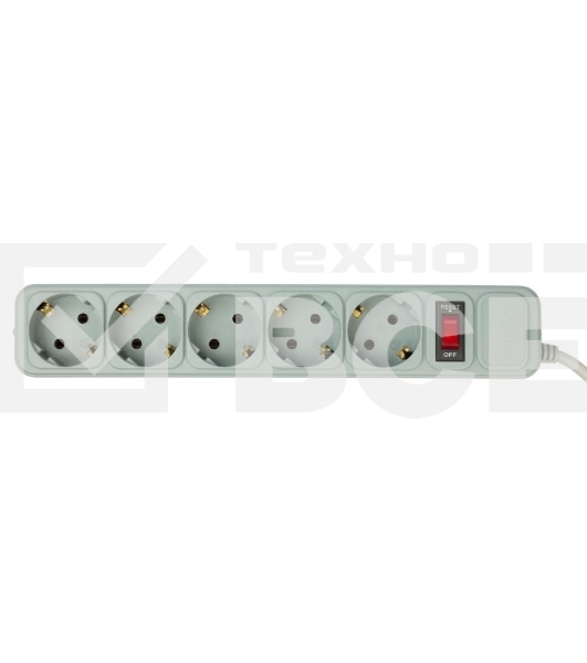 Сетевой фильтр PC Pet AP01006-5-GR 5м (5 розеток) серый