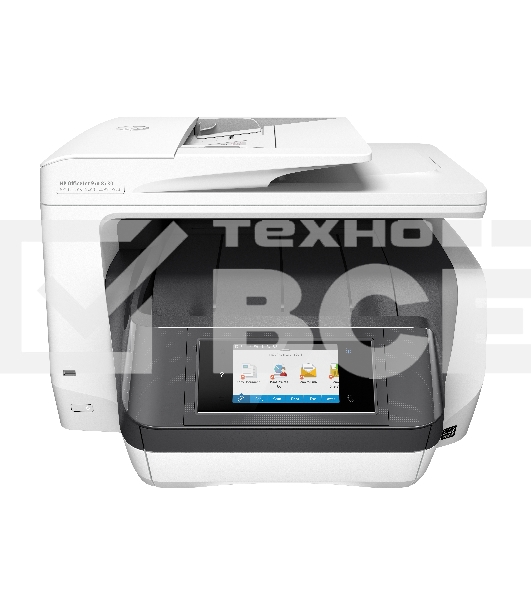 МФУ струйный HP OfficeJet Pro 8730 e-AiO (D9L20A), A4, цветной, печ. до 24 стр/мин. (ч/б) до 20 стр/мин. (цвет), скан. до 19 стр/мин. (ч/б) 8 стр/мин. (цет), 1200 x 1200 dpi (ч/б печать, скан.) 600 x 2400 dpi (печать цвет), USB, RJ-45, Wi-Fi, Air Print