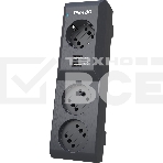 Сетевой фильтр Surge protector Pilot 3G 3xGP euro outlets, 10А/2.2кВа, 2xUSB, 3m, black, фото3