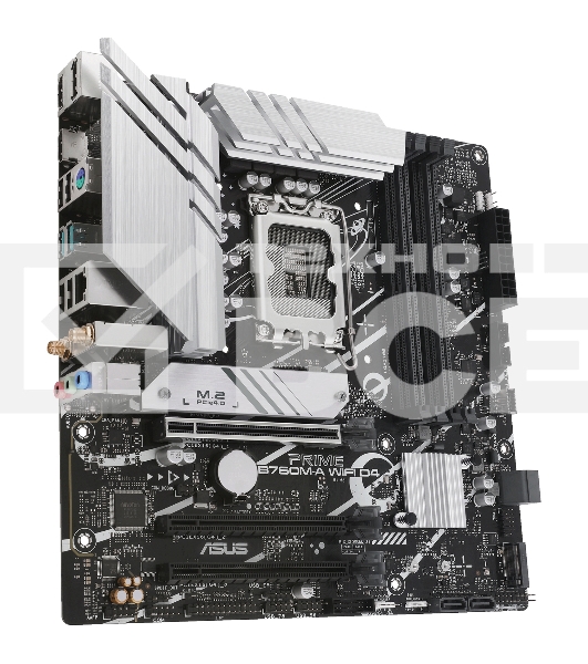 Материнская плата ASUS PRIME B760M-A WIFI D4, LGA 1700, Intel B760, 4xDDR4, 4xSATA, 2xM.2, 1xPCIe 4.0 x16, 1xPCIe 4.0 x4, 1xPCIe 4.0 x1, 2xHDMI, 1xDP, 1x 2.5Gb LAN, 2xUSB-A 3.2 Gen 2, 4xUSB-A 2.0, 3x3.5 мм, 7.1, mATX