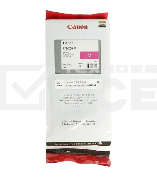 Картридж струйный Canon PFI-207 M пурпурный для для iPF680/685/780/785 300ml (8791B001)