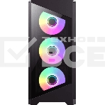 Компьютерный корпус mATX, без блока питания Gamemax Destroyer TGB mATX case, black, w/o psu, w/1xUSB3.0+2xUSB2.0, Combo Audio, w/3x12cm ARGB front fan (1xFN-12A-M6I, 2xFN-12A-S6I), w/1x12cm ARGB rear fan (FN, фото6