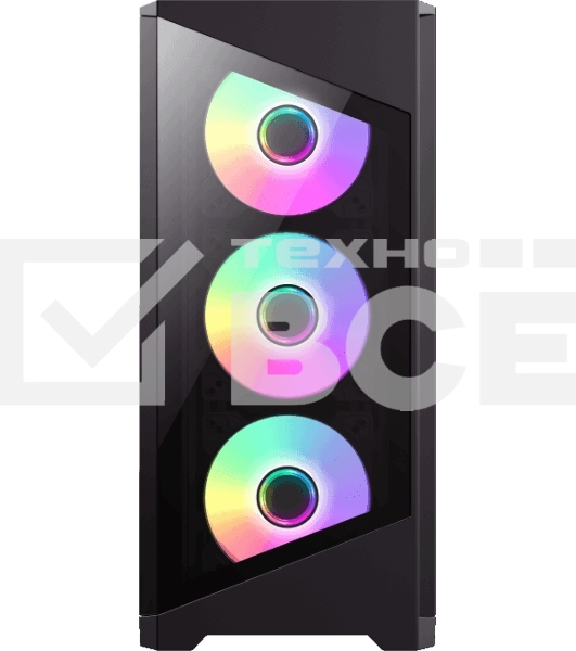 Компьютерный корпус mATX, без блока питания Gamemax Destroyer TGB mATX case, black, w/o psu, w/1xUSB3.0+2xUSB2.0, Combo Audio, w/3x12cm ARGB front fan (1xFN-12A-M6I, 2xFN-12A-S6I), w/1x12cm ARGB rear fan (FN