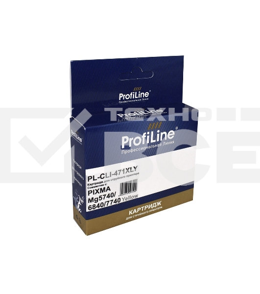 Струйный картридж PL-CLI-471 XLY для принтеров CANON PIXMA MG5740/MG6840/MG7740/TS5040/TS6040/TS8040/TS9040 с чернилами Yellow ProfiLine