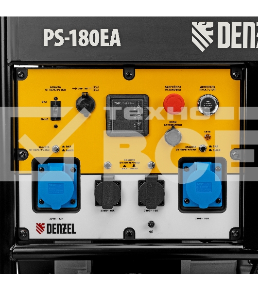Электрогенератор бензиновый Denzel PS-180EA, 18 кВт, 110 дБ, 276 кг