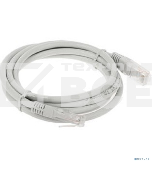 Патч-корд медный UTP Cablexpert PP10-1.5M кат.5e, 1.5м, литой, многожильный (серый)
