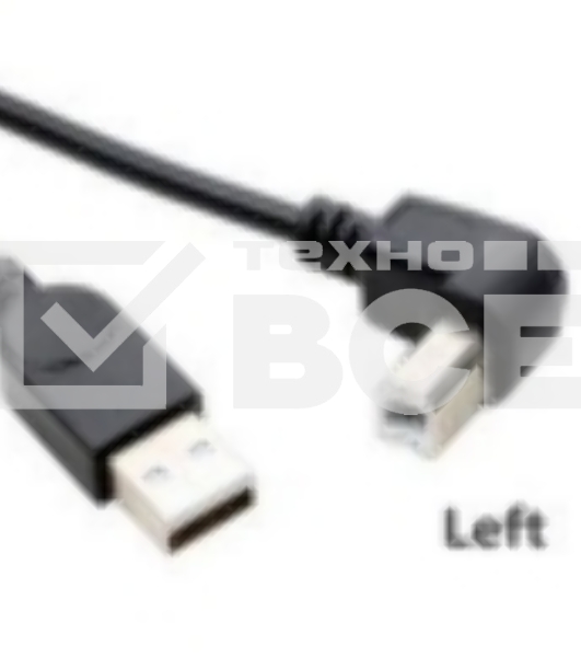 Кабель USB  2.0 на  USB-B угол влево 5 м