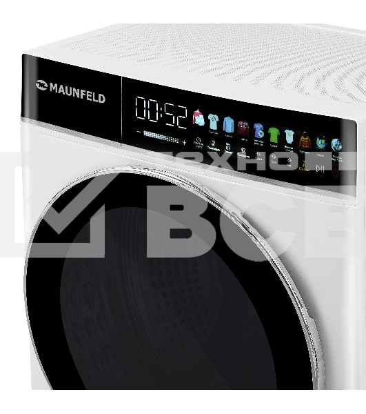 Стирально-сушильная машина Maunfeld MFWD1295WH05 белый, загрузка фронтальная 9 кг, 1200 об/мин., класс: В