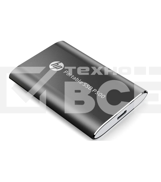 Портативный твердотельный накопитель HP P500, USB 3.1 gen.2 / USB Type-C / USB Type-A, OTG, 250 Гб, R350/W210, Черный