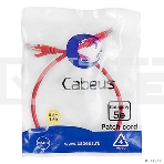 Шнур комм. Cabeus, Cat.5e, неэкр., U/UTP, RJ45/RJ45, PVC, AWG24, 0.5м, красный, фото 1