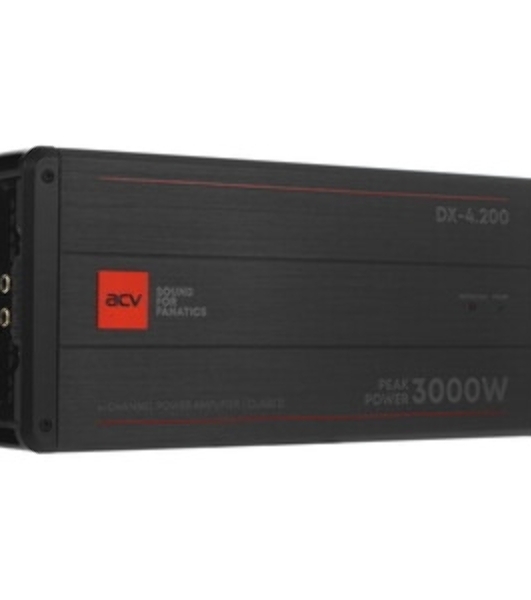 Усилитель автомобильный ACV DX-4.400 V4 4*400Вт/4-3-2 канал/4-2 Ом/HPF/LPF/BP/BassBoost/High Input/D class