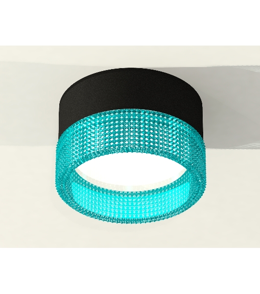 Светильник Ambrella Light XS8102033 SBK/BL черный песок/голубой GX53 (C8102, N8488)