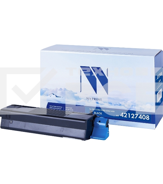 Картридж NV Print совместимый Oki C5100/5200/5300/5400 Black для C5100/5200/5300/5400 42127408 (5000k)