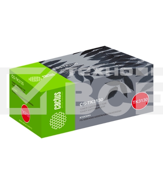 Картридж лазерный Cactus CS-TK3130 черный (25000 стр.) для Kyocera Mita FS 4200/4300/4200DN/4300DN/M3550idn Ecosys/60idn