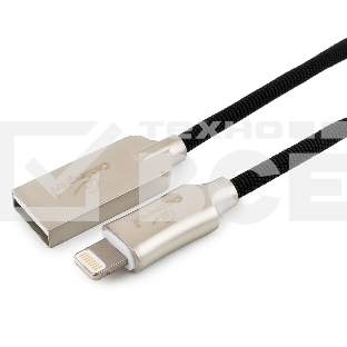 Кабель USB Cablexpert для Apple CC-P-APUSB02Bk-1M, MFI, AM/Lightning, серия Platinum, длина 1м, черный, блистер