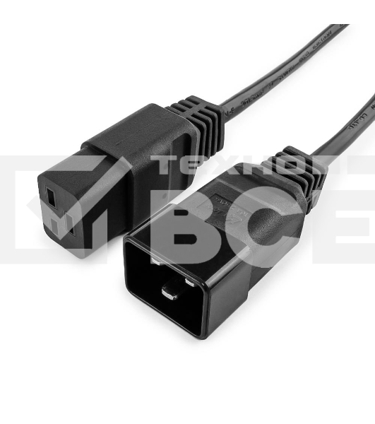Кабель питания для UPC Gembird/Cablexpert, 1.5м, С19 - C20, 16А, черный, с заземлением(PC-189-C19)