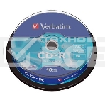 Диск CD-R Verbatim 700Mb 52x Cake Box (10шт) (43437), фото2