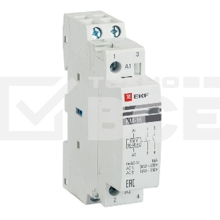 Контактор модульный КМ 16А NО+NC (1 мод.) EKF km-1-16-11