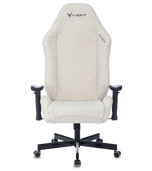Кресло игровое Knight T1 молочный экомех с подголов. крестовина металл