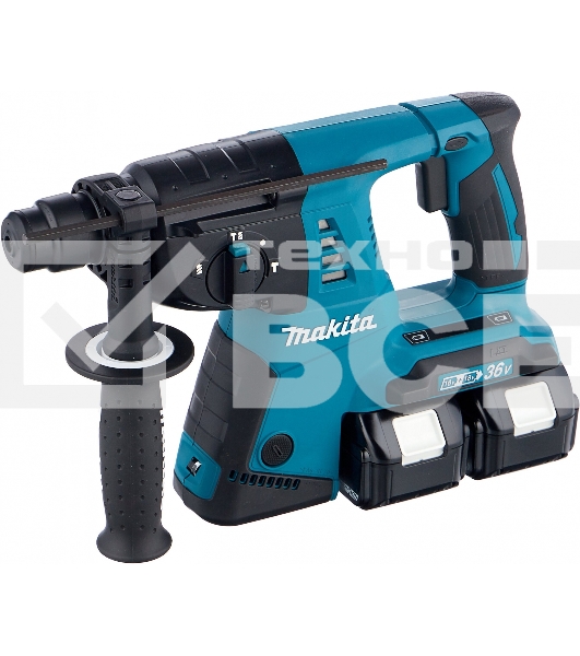 Перфоратор MAKITA DHR263RF4SDS+ 36В для 2-х акк 18В 4х3Ач LI-ION 3реж 2.5Дж 0-4800у/м 4.7кг кейс