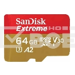 Флеш карта microSD 64Gb SanDisk microSDXC Class 10 UHS-I A1 C10 V30 U3 Extreme 170Mb/s, фото3
