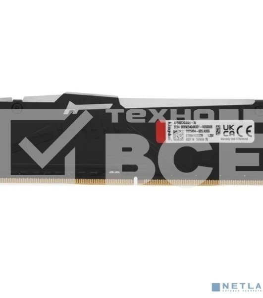 Оперативная память Kingston Fury Beast, DDR5, 32GB (1x32GB), 5600MHz, CL40, с радиатором, RGB, черный