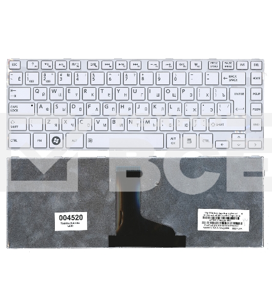 Клавиатура для ноутбука Toshiba Satellite L800 L830 белый