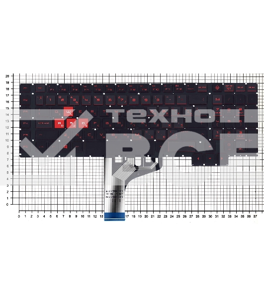 Клавиатура для ноутбука HP Omen 17-CB черная с подсветкой